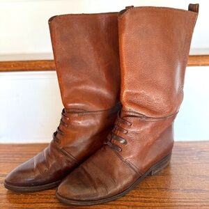 Vintage Joan & David Italian Made Mid-Calf Riding Boots Sz 6